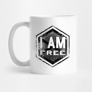 I AM Free - Affirmation - Black Mug